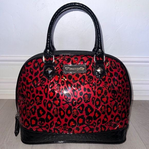 Loungefly Leopard Skull Embossed Dome Purse Bag & Wallet RARE - Has Flaw - Picture 2 of 16